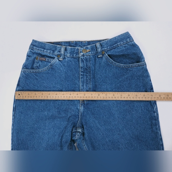 Riders Vintage High Waist Tapered Blue Denim 100% Cotton Mom Jeans 28x28 - Picture 8 of 15